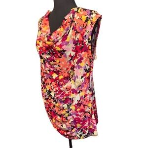 Jaclyn Smith Drape Front Sleeveless Blouse